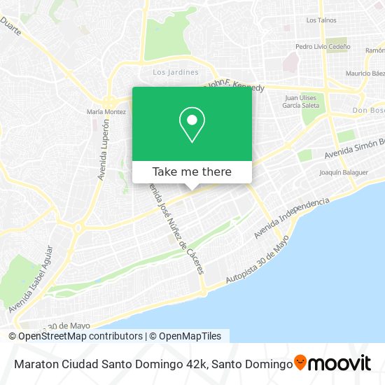 Maraton Ciudad Santo Domingo 42k map