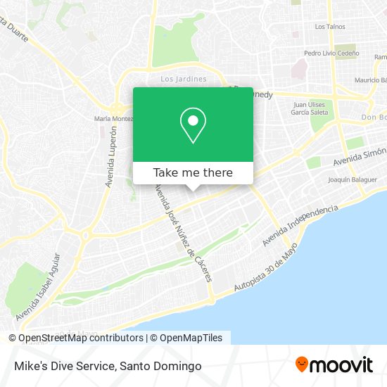 Mike's Dive Service map