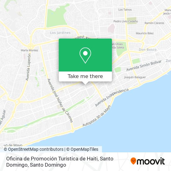 Oficina de Promoción Turística de Haiti, Santo Domingo map