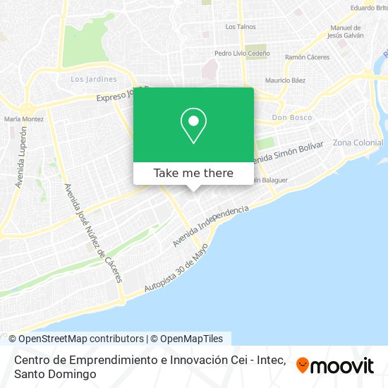 Centro de Emprendimiento e Innovación Cei - Intec map