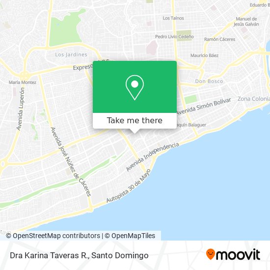 Dra Karina Taveras R. map