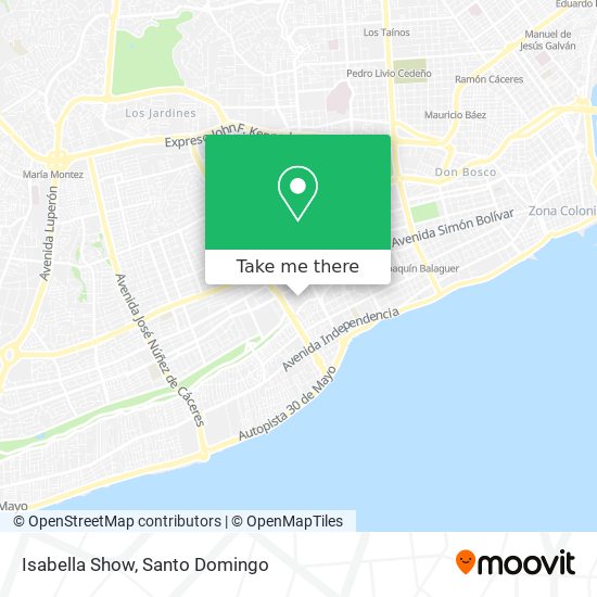 Mapa de Isabella Show