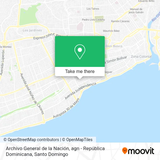 Mapa de Archivo General de la Nación, agn - República Dominicana