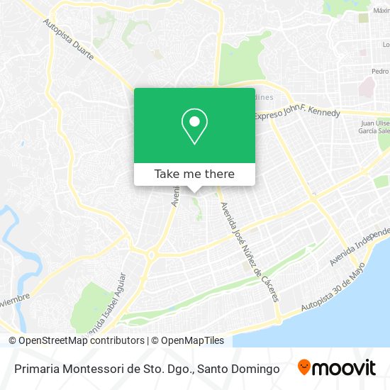 Primaria Montessori de Sto. Dgo. map