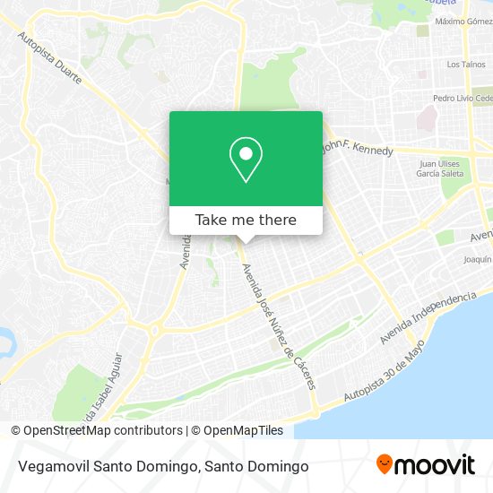 Mapa de Vegamovil Santo Domingo