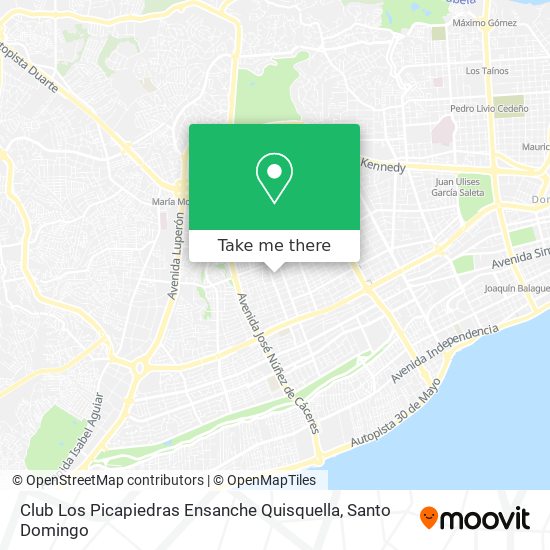 Mapa de Club Los Picapiedras Ensanche Quisquella