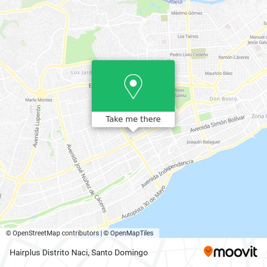 Mapa de Hairplus Distrito Naci