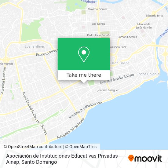 Mapa de Asociación de Instituciones Educativas Privadas - Ainep