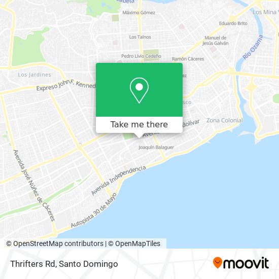 Thrifters Rd map