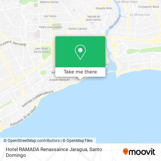 Hotel RAMADA Renassaince Jaragua map