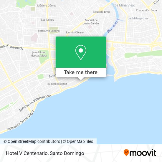 Hotel V Centenario map