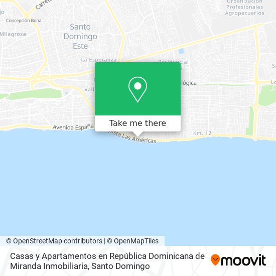 Casas y Apartamentos en República Dominicana de Miranda Inmobiliaria map