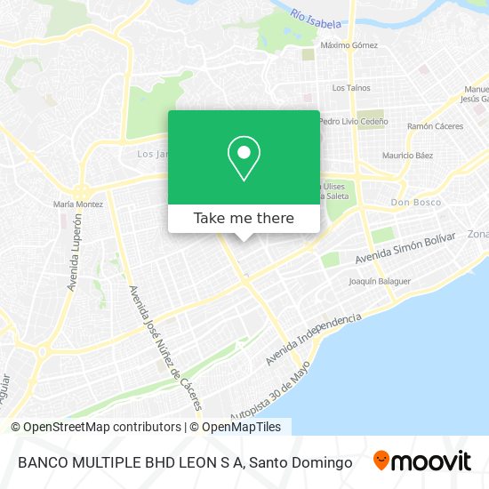 Mapa de BANCO MULTIPLE BHD LEON S A