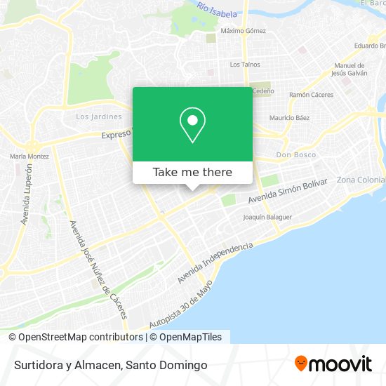 Mapa de Surtidora y Almacen