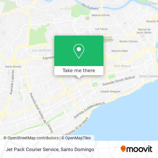 Jet Pack Courier Service map