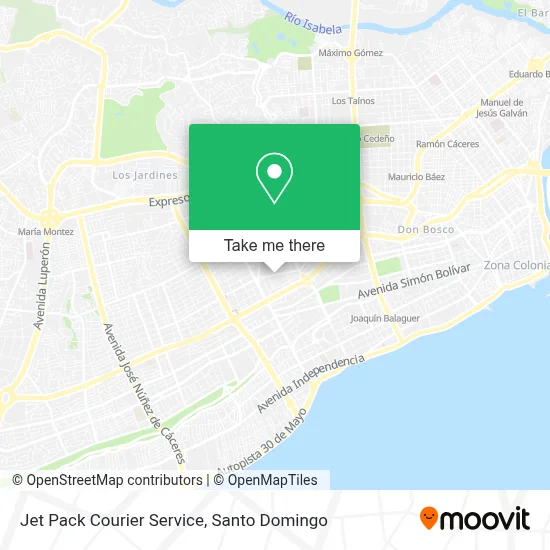 Mapa de Jet Pack Courier Service