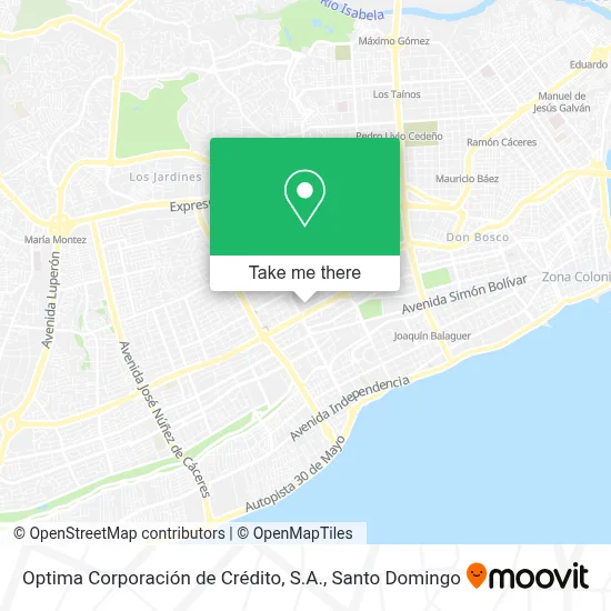 Optima Corporación de Crédito, S.A. map