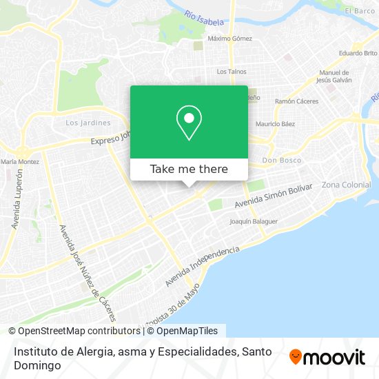 Mapa de Instituto de Alergia, asma y Especialidades