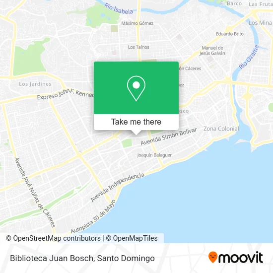 Mapa de Biblioteca Juan Bosch