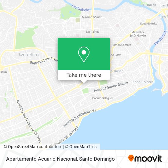 Apartamento Acuario Nacional map