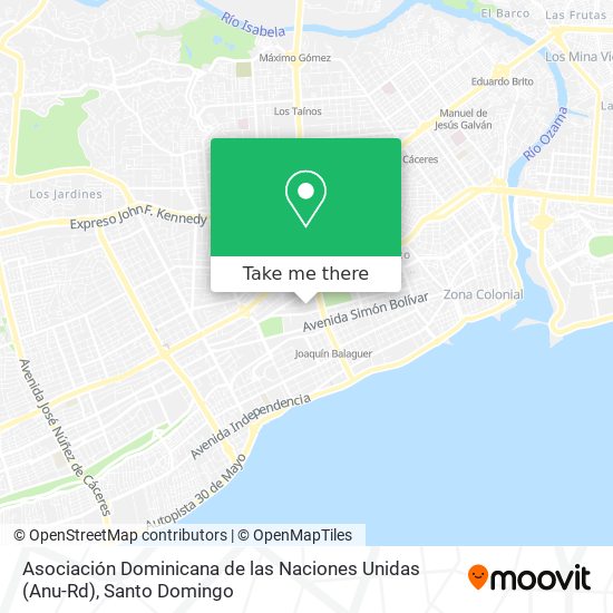 Mapa de Asociación Dominicana de las Naciones Unidas (Anu-Rd)