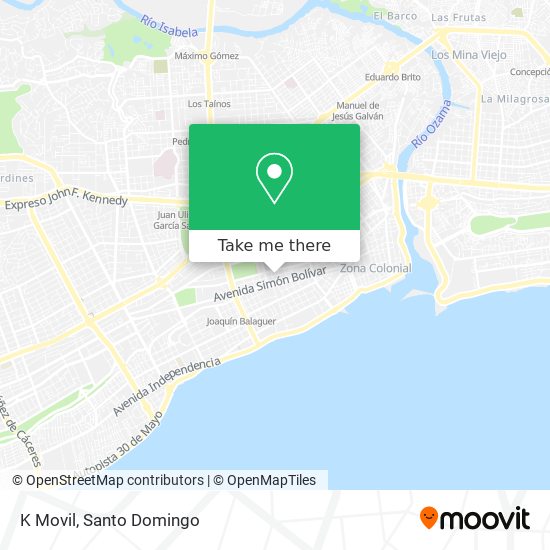 K Movil map