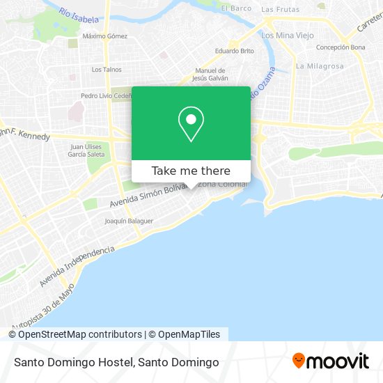 Santo Domingo Hostel map