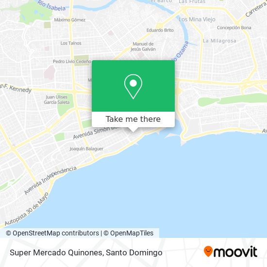 Super Mercado Quinones map