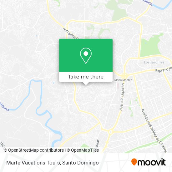 Marte Vacations Tours map