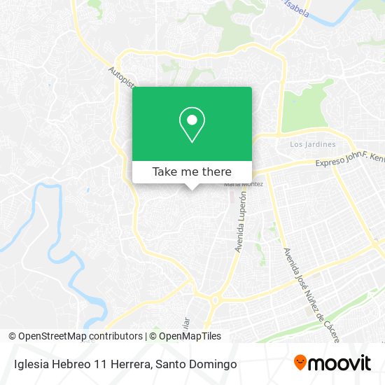Iglesia Hebreo 11 Herrera map