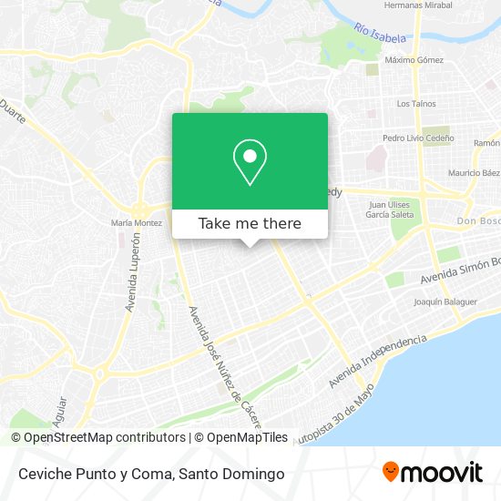 Ceviche Punto y Coma map