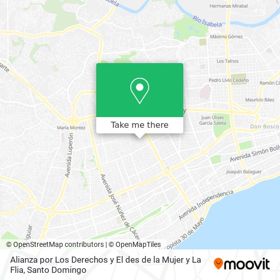 Alianza por Los Derechos y El des de la Mujer y La Flia map