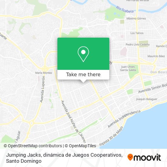 Mapa de Jumping Jacks, dinámica de Juegos Cooperativos