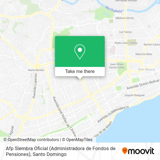 Afp Siembra Oficial (Administradora de Fondos de Pensiones) map