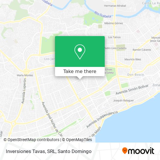 Inversiones Tavas, SRL map