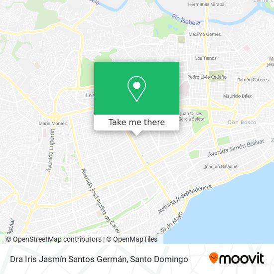 Dra Iris Jasmín Santos Germán map