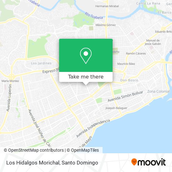 Los Hidalgos Morichal map