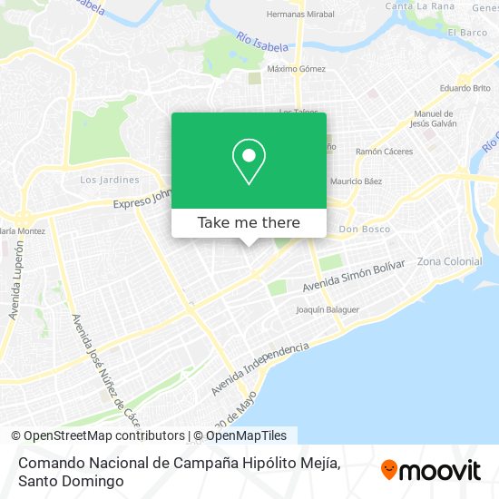 Comando Nacional de Campaña Hipólito Mejía map