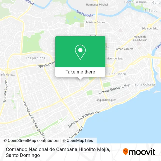 Mapa de Comando Nacional de Campaña Hipólito Mejía