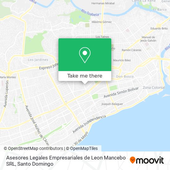 Mapa de Asesores Legales Empresariales de Leon Mancebo SRL