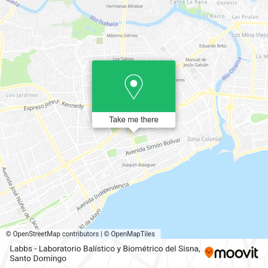 Labbs - Laboratorio Balístico y Biométrico del Sisna map