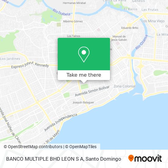 BANCO MULTIPLE BHD LEON S A map
