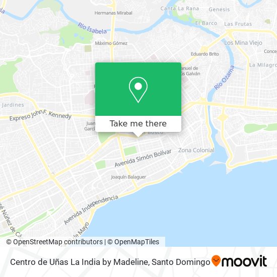 Centro de Uñas La India by Madeline map