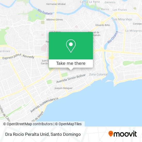 Dra Rocio Peralta Unid map
