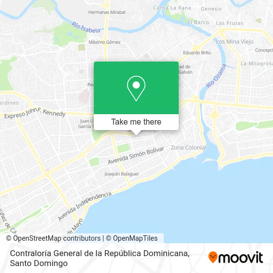 Mapa de Contraloría General de la República Dominicana