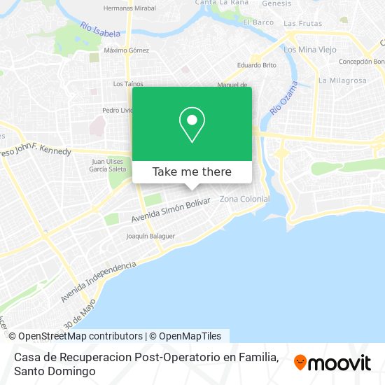 Casa de Recuperacion Post-Operatorio en Familia map
