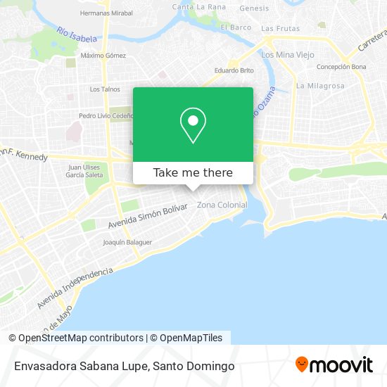 Envasadora Sabana Lupe map