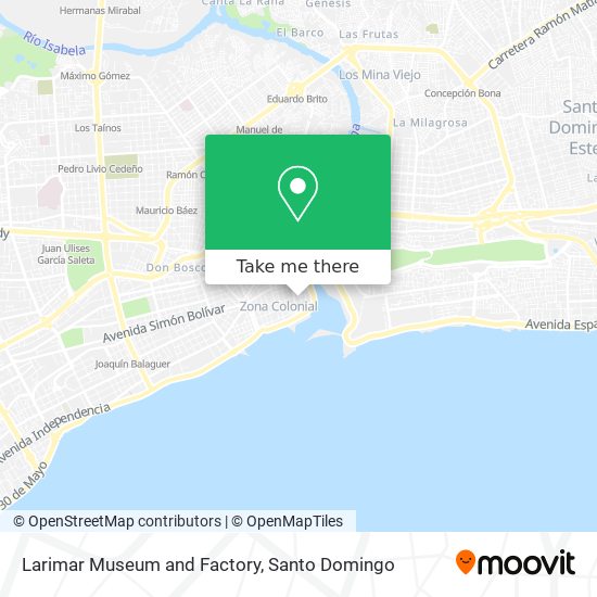 Larimar Museum and Factory map