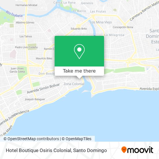 Hotel Boutique Osiris Colonial map