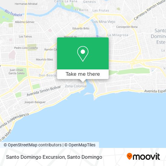 Santo Domingo Excursion map